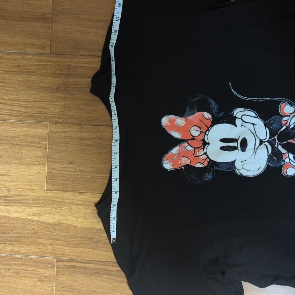 Disney Minnie Mouse Black Crop T-Shirt XXL - Picture 4 of 7